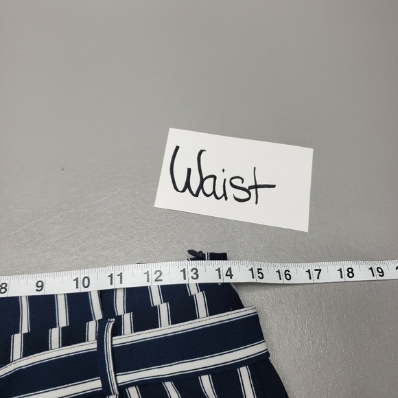 Ci sono navy blue and white striped ankle pants women's size medium - Picture 11 of 14